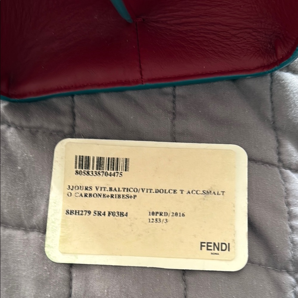 Fendi Women's Red and Gray Bag - Picture 8 of 9